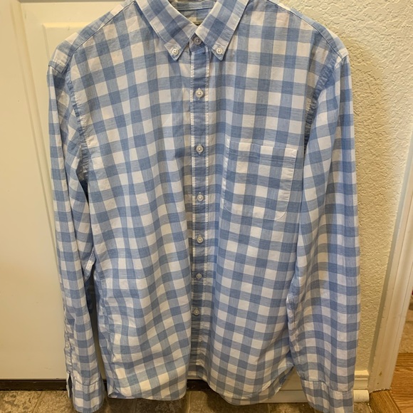Men’s Slim Fit J Crew Checker Long Sleeve Size L